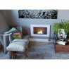 Biocamino Elite OLD 64x40x15 cm Bianco con vetro frontale bruciatore regolabileda 1,5 litri 60 70