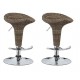 sgabello CASABLANCA (XH-102 T), coppia di sgabelli design rattan, stool, marrone