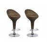 sgabello HANOI (XH-105T), coppia di sgabelli design, stool. marrone