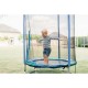 Trampolino elastico per bambini da giardino con rete di sicurezza 182x200cm