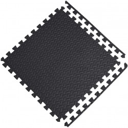 4PZ Tappeto tappetino puzzle NERO MANDORLATO 60x60x1 per bambini gioco palestra da interno