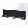 Erica 160 Biocamino da incasso Filomuro 160 x 40 x 22 - 18KW - NERO trifacciale con vetro aperto entrambi i lati