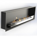Mega 124 Camino al bioetanolo 124x36x17 cm da incasso con bruciatore unico senza Vetro 130