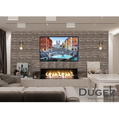 Biocamino 150cm da incasso Bruciatore Unico Mega 150 dx-sx . senza bordino