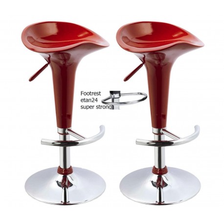 SGABELLO Firenze XH102 coppia di sgabelli design, stool rosso
