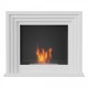 Biocamino mod Quarere bianco camino camini 115x95x32,5cm