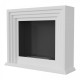Biocamino mod Quarere bianco camino camini 115x95x32,5cm