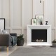Biocamino mod Quarere bianco camino camini 115x95x32,5cm