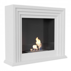 Biocamino mod Quarere bianco camino camini 115x95x32,5cm