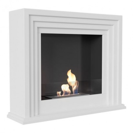 Biocamino mod Quarere bianco camino camini 115x95x32,5cm