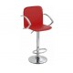 SGABELLO TOKIO (XH 101-2),BLACK SHINNING PVC LEATHER COVERED rosso, coppia di sgabelli design, stool,PVC