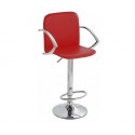 SGABELLO TOKIO (XH 101-2),BLACK SHINNING PVC LEATHER COVERED rosso, coppia di sgabelli design, stool,PVC