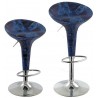 sgabello ATENE (XH101J), coppia di sgabelli design modello jeans Blu