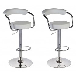 sgabello MIAMI (XH-225), coppia di sgabelli design, stool. bianco
