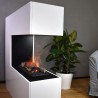 Camino elettrico 120 x 120 x 37 cm caminetto mod Lama XL camino stufa Bianco