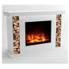 Camino mod Mare bianco stufa elettrico 750/1500W camini 84 x 120 x 38 cm