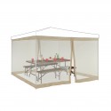 Padiglione con Zanzariera beige 3x3m mod.Pavillon1 Tenda da giardino