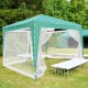 Gazebo richiudibile 3x3 m pieghevole telo bianco in PVC 100% impermeabile