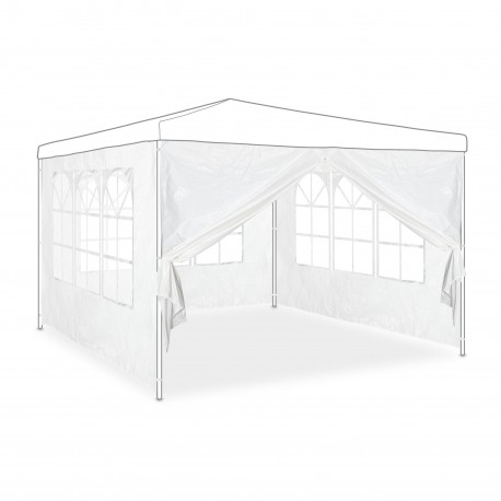 Padiglione 3x3 m impermeabile gazebo Grigio Gazebo 3x3 m mod.Pavillon 2