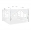 Gazebo biano Set di 4 Pareti Laterali per Padiglione impermeabile pareti laterali del padiglione con finestra