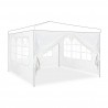Gazebo biano Set di 4 Pareti Laterali per Padiglione impermeabile pareti laterali del padiglione con finestra