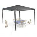 Pavillon per ogni occasione Gazebo per feste Antrazite 2,5 x 3 x 4 m