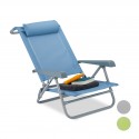 Sedia per la spiaggia da Giardino Blu Pieghevole 74 x 59 x 27 cm mod.Blue sgabello