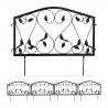 4x Elementi Romantica Bordura per Aiuole Giardino mod .Anna in Stile Vintage 47 x 225 x 1,5 cm ferro-Nero