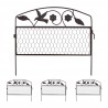 Bordura Set di Recinzione Decorativa per Aiuole 41 x 48,5 x 1 cm Marrone mod.Nina scuro 4x pezzi