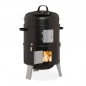 BBQ.mod. Smoky affumicatrice in acciaio nero per il giardino 80 x 52 x 40 cm