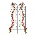 Set di 2 Griglie Ornamentali per Piante Rampicanti mod.Matilda 200 x 50 x 1,5 cm Ferro