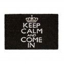 Zerbino per amanti della calma Keep Calm and Come In Nero-bianco 60 x 40 cm