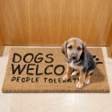 Zerbino per Amanti dei Cani 1,5 x 60 x 40 cm zerbino per porta cocco Dogs Welcome People Tolerated