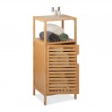 Piccolo Mobiletto da Bagno in Bambù Scaffale in Bambù per Bagno e WC Ospiti 87 x 36,5 x 33 cm