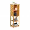 Elegante Scaffale di Bambù per Bagno, Cucina e Lavanderia Scaffale da Bagno con 5 Ripiani 113 x 35 x 29 cm