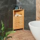 Mobiletto da Bagno in Bambù 92 x 58 x 30 cm Mobile angolare per il bagno: soluzione salvaspazio per angoli inutilizzati