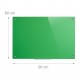 Lavagna magnetica scrivibile verde con porta penne 60 x 90 x 6,5 cm vetro, acciaio, plastica