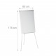 Lavagna magnetica con supporto per fogli Flipchart 90 x 60 cm altezza fino a 175 cm Bianco-argento