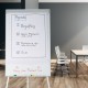 Lavagna magnetica con supporto per fogli Flipchart 90 x 60 cm altezza fino a 175 cm Bianco-argento