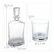 Set di Bicchieri da Whisky con Decanter 25,5 x 12,5 x 7 cm Elegante Elegante Decanter per Whisky con 4 Bicchieri