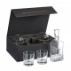 Set di Bicchieri da Whisky con Decanter 25,5 x 12,5 x 7 cm Elegante Elegante Decanter per Whisky con 4 Bicchieri