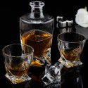 Decanter Moderno con 4 Bicchieri Universali per 28 x 10 x 10 cm Whisky e Altro Set di Decanter per Whisky con Bicchieri