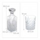 Elegante Decanter per Whisky con 4 Bicchieri 800 ml Set di Bicchieri da Whisky Elegante con Caraffa