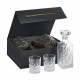 Elegante Decanter per Whisky con 4 Bicchieri 800 ml Set di Bicchieri da Whisky Elegante con Caraffa