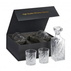 Elegante Decanter per Whisky con 4 Bicchieri 800 ml Set di Bicchieri da Whisky Elegante con Caraffa