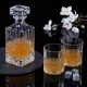 Elegante Decanter per Whisky con 4 Bicchieri 22 x 9 x 9 cm Set di Bicchieri da Whisky Elegante con Caraffa