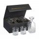 Elegante Decanter per Whisky con 4 Bicchieri 22 x 9 x 9 cm Set di Bicchieri da Whisky Elegante con Caraffa