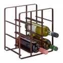 Portabottiglie Compatto in Ferro marrone Robusto 30 x 27,5 x 20 cm per 9 bottiglie di vino di dimensioni standard