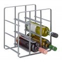 Portabottiglie Compatto in Ferro Robusto in Ferro grigio 30 x 27,5 x 20 cm Con spazio per 9 bottiglie di vino