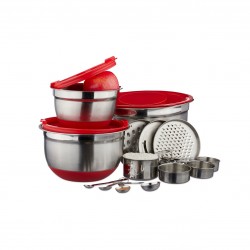 Set di cucina 17 pezzi a colpo d'occhio acciaio inox Accessori da cucina in acciaio inox